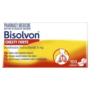 Bisolvon Chesty 8 mg 100 Tablets - Bisolvon - 1 - Health - ThePharmacy