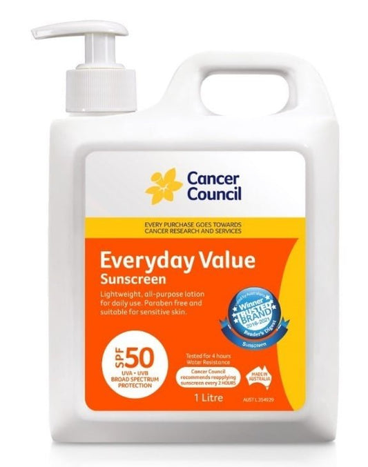 Cancer Council Sunscreen Everyday Pump Bottle 1Litre - Cancer Council - 1 - Beauty & Essentials - ThePharmacy