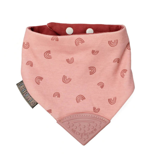 Cheeky Chompers Neckerchew Chewy Dribble Bib - Rainbow Rose - Neckerchew - 1 - Baby & Kids - ThePharmacy