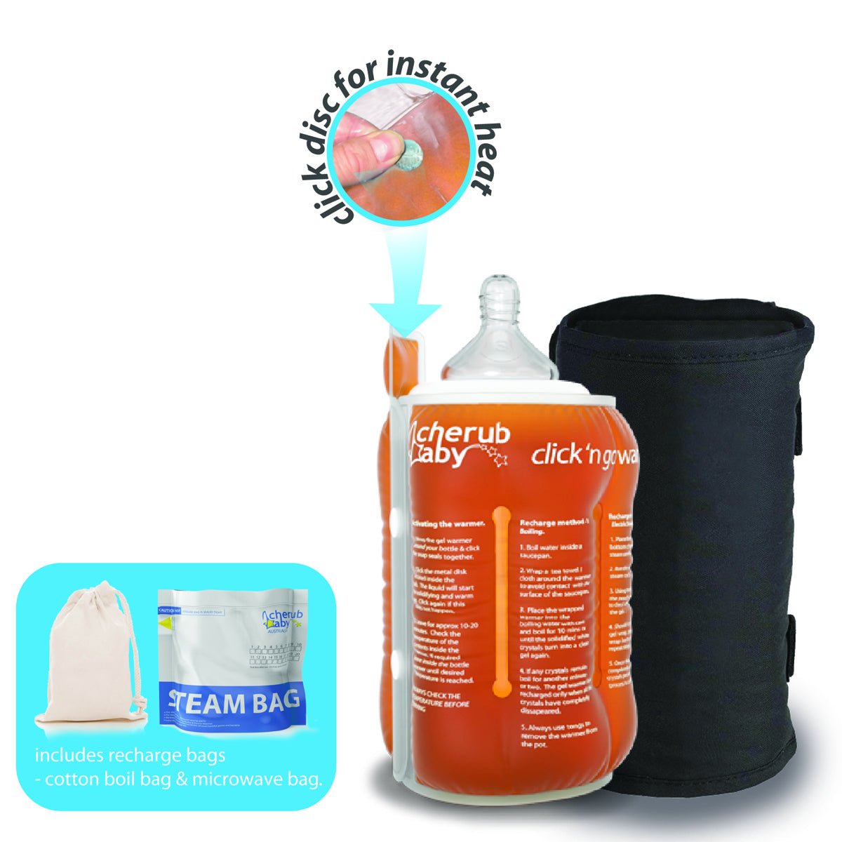 Cherub Baby Click N Go Travel Bottle Warmer - Cherub Baby - 5 - Baby & Kids - ThePharmacy
