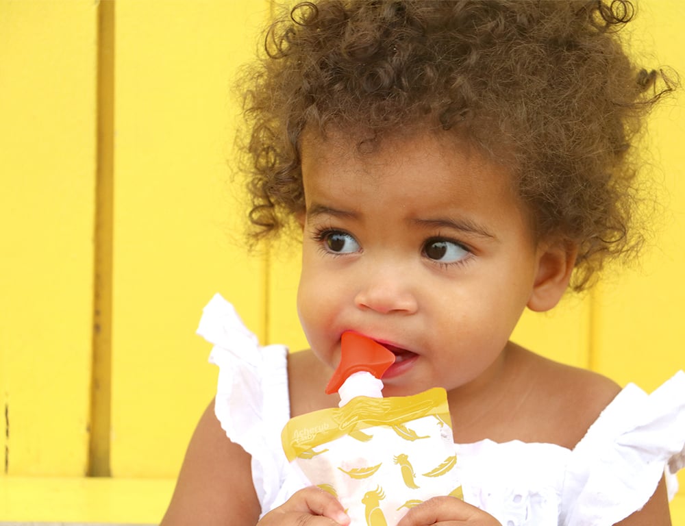 Cherub Baby On the Go Mini Food Pouches - Kangaroo Grey & Cockatoo Yellow 10 pack - Cherub Baby - 2 - Baby & Kids - ThePharmacy