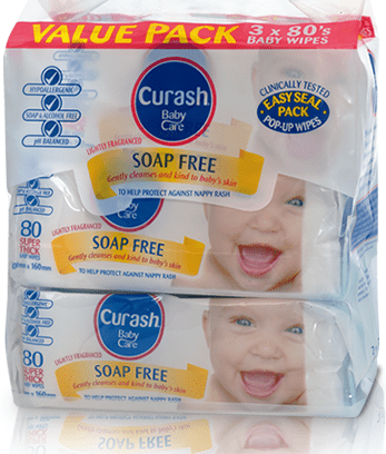 Curash Baby Wipes Soap Free 80s 3 Pack - Curash - 1 - Baby & Kids - ThePharmacy