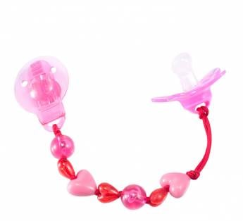 Difrax Heart Beads Soother Cord Girl - Difrax - 1 - Baby & Kids - ThePharmacy