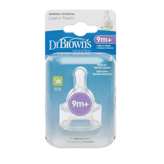 Dr Brown's Natural Flow Narrow Neck Level 4 Teats (2 teats) - Dr Brown's - 1 - Baby & Kids - ThePharmacy