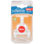 Dr Brown's Natural Flow Wide Neck Level 1 Teats (2 teats) - Dr Brown's - 1 - Baby & Kids - ThePharmacy