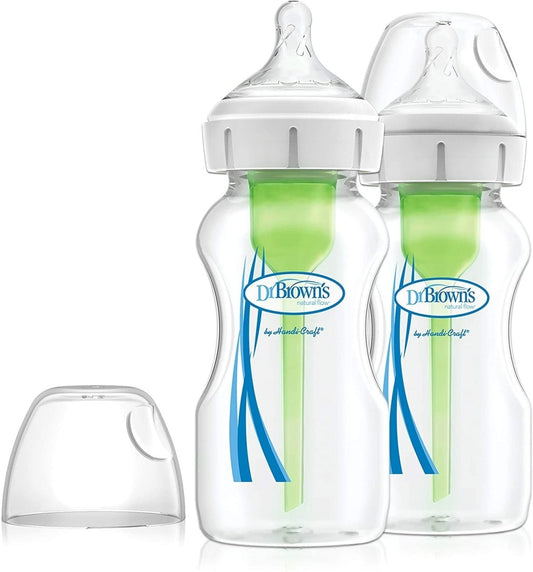 Dr Brown’s Options+ GLASS Wide Neck 270mL Baby Bottle (with Level 1 Teat) - Twin Pack - Dr Brown's - 1 - Baby & Kids - ThePharmacy