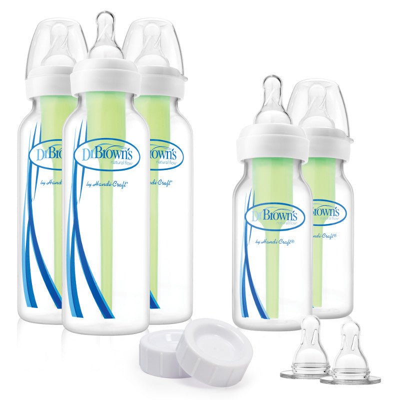 Dr Brown's OPTIONS Narrow Neck Newborn Set (2 x 120mL + 3 x 240mL + 2 extra teats+ caps) - Dr Brown's - 3 - Baby & Kids - ThePharmacy