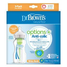 Dr Brown's Options+ Wide Neck 270mL Bottle (with Level 1 Teat) 3 Pack - Dr Brown's - 2 - Baby & Kids - ThePharmacy