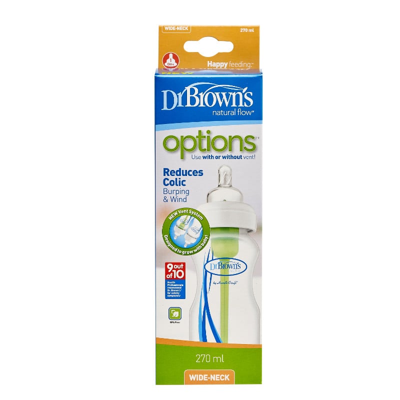 Dr Brown's Options Wide Neck 270mL Bottle (with Level 1 Teat) - Dr Brown's - 2 - Baby & Kids - ThePharmacy