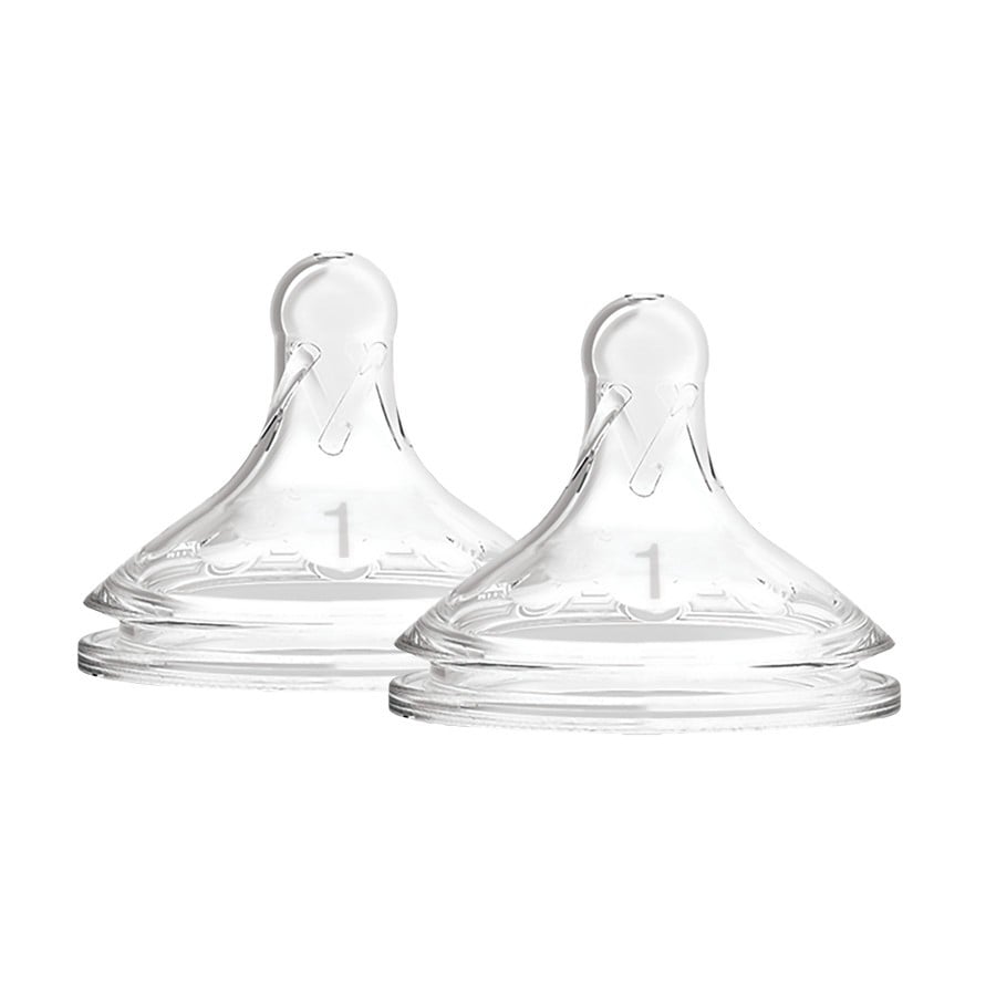 Dr Brown’s Options+ Wide Neck Baby Bottle Nipple - Level 1 0M+ (2 pack) - Dr Brown's - 1 - Baby & Kids - ThePharmacy