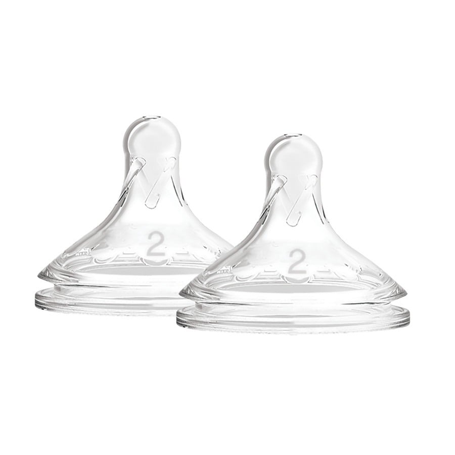 Dr Brown’s Options+ Wide Neck Baby Bottle Nipple - Level 2 3M+ (2 pack) - Dr Brown's - 1 - Baby & Kids - ThePharmacy