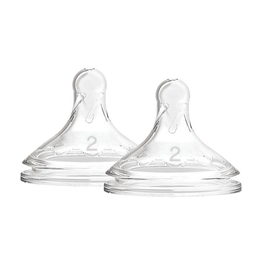 Dr Brown’s Options+ Wide Neck Baby Bottle Nipple - Level 2 3M+ (2 pack) - Dr Brown's - 1 - Baby & Kids - ThePharmacy