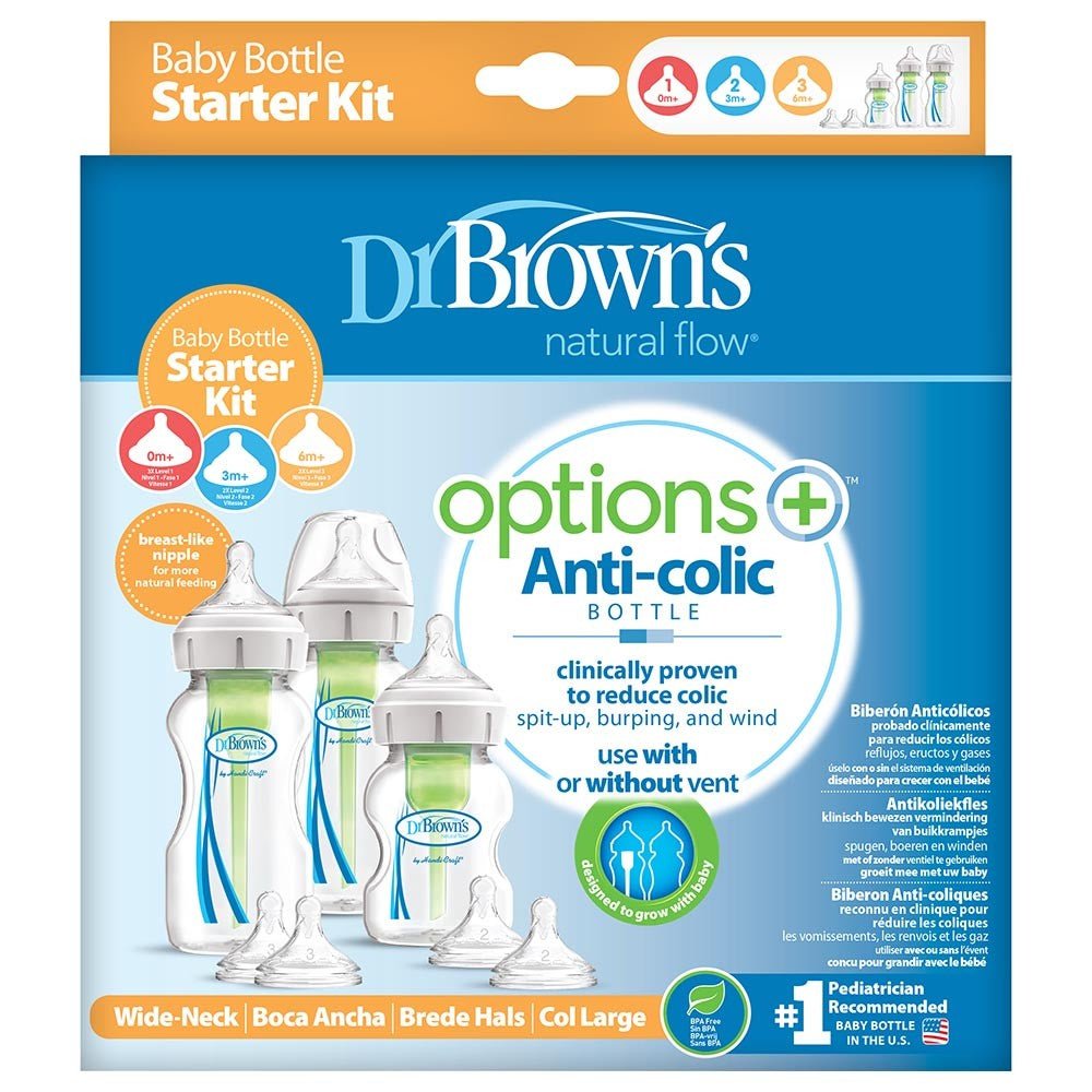 Dr Brown’s Options+ Wide Neck Baby Bottle Starter Kit - Dr Brown's - 2 - Baby & Kids - ThePharmacy