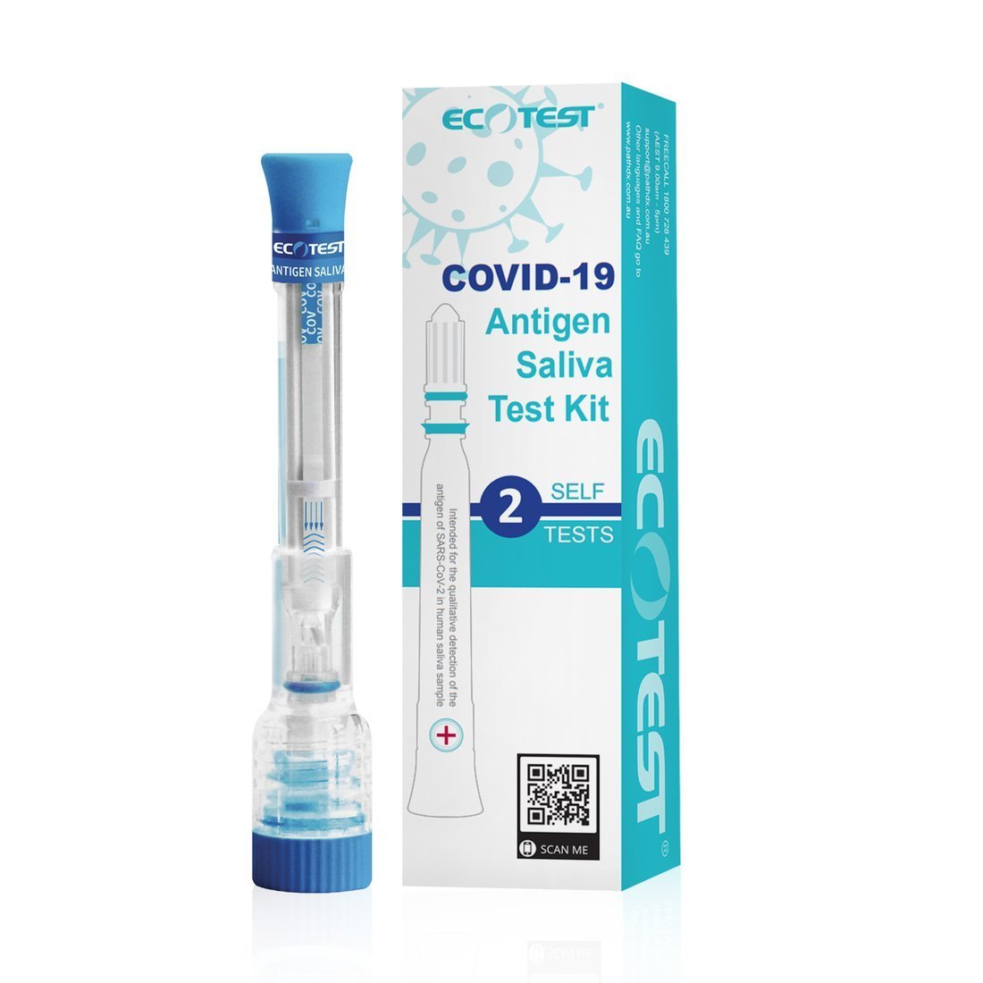 Ecotest COVID - 19 Rapid Antigen Saliva Test Pen - 2 Pen Kits - Ecotest - 1 - Health - ThePharmacy