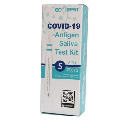 Ecotest COVID - 19 Rapid Antigen Saliva Test Pen - 5 Pen Kits - ThePharmacy