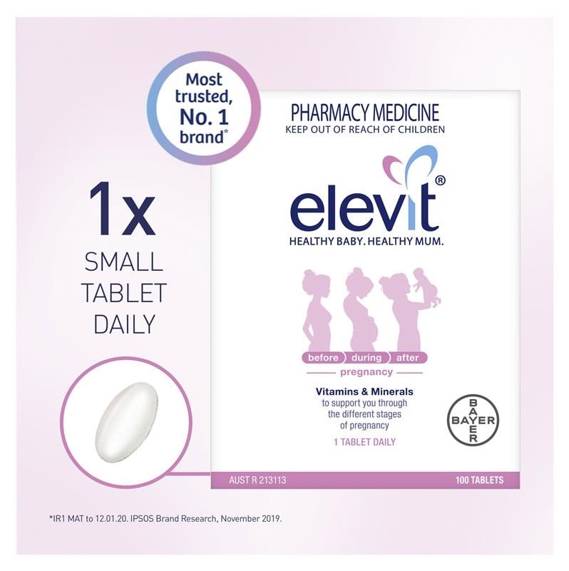 Elevit Pre - Conception & Pregnancy - 100 Tablets - Elevit - 4 - Vitamins - ThePharmacy