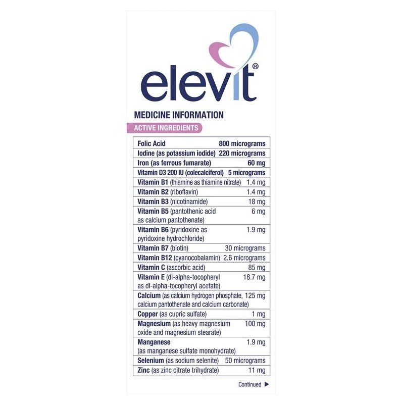 Elevit Pre - Conception & Pregnancy - 100 Tablets - Elevit - 3 - Vitamins - ThePharmacy