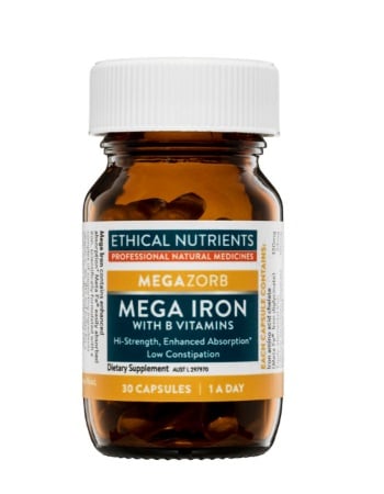 Ethical Nutrients Mega Iron with B Vitamins 30 Caps - Ethical Nutrients - 1 - Vitamins - ThePharmacy