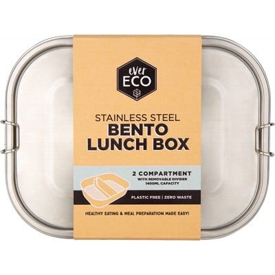 Ever ECO Stainless Steel Bento Lunch Box - 2 Compartments with Removable Divider - Ever ECO - 1 - Brands - ThePharmacy