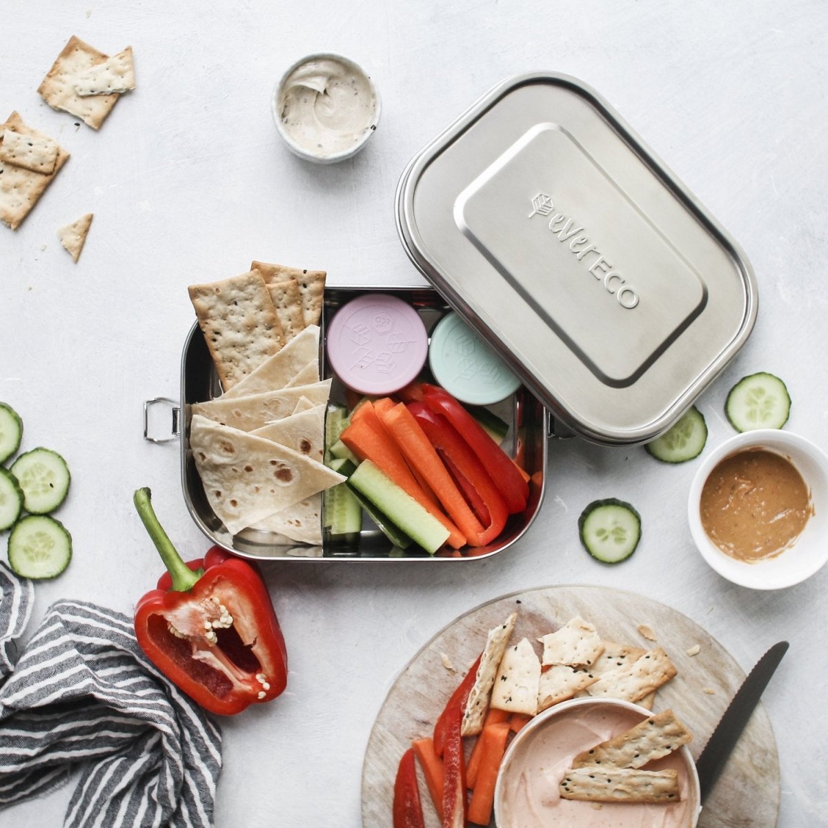 Ever ECO Stainless Steel Bento Lunch Box - 2 Compartments with Removable Divider - Ever ECO - 3 - Brands - ThePharmacy