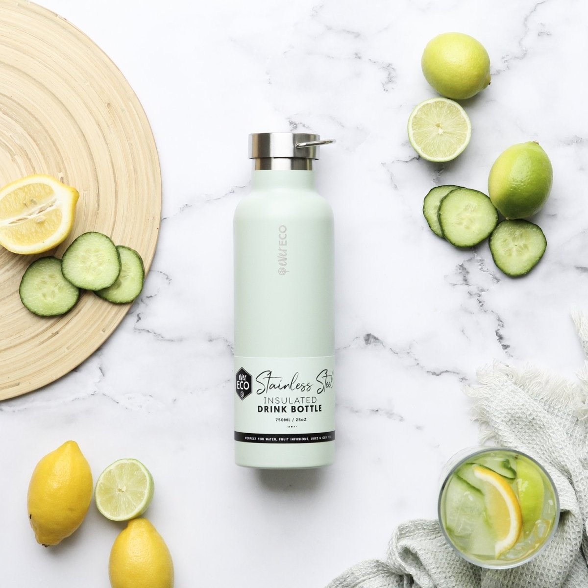 Ever ECO Stainless Steel Insulated 750mL Drink Bottle - Sage - Ever ECO - 2 - Baby & Kids - ThePharmacy