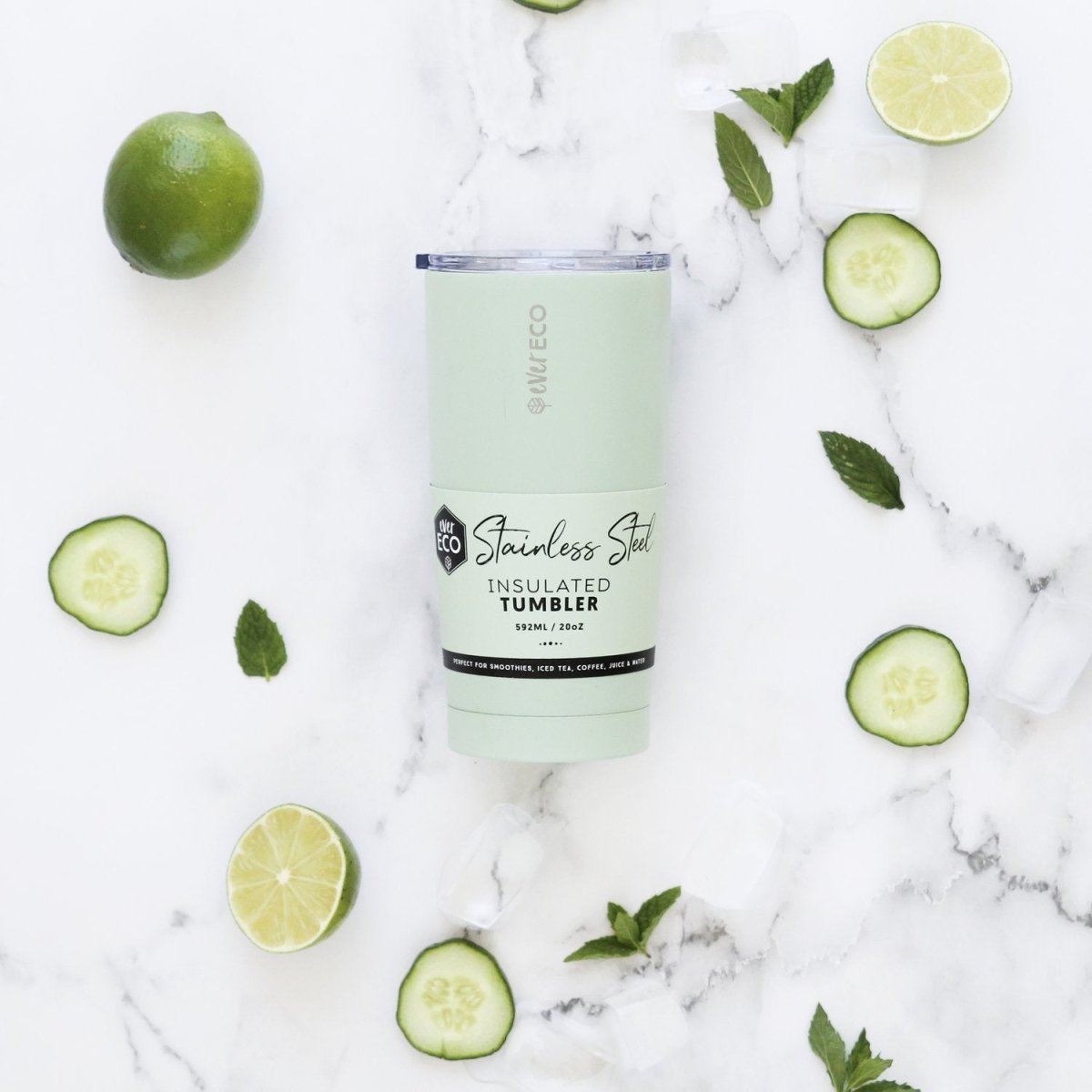 Ever ECO Stainless Steel Insulated Tumbler 592mL - Sage - Ever ECO - 2 - Baby & Kids - ThePharmacy