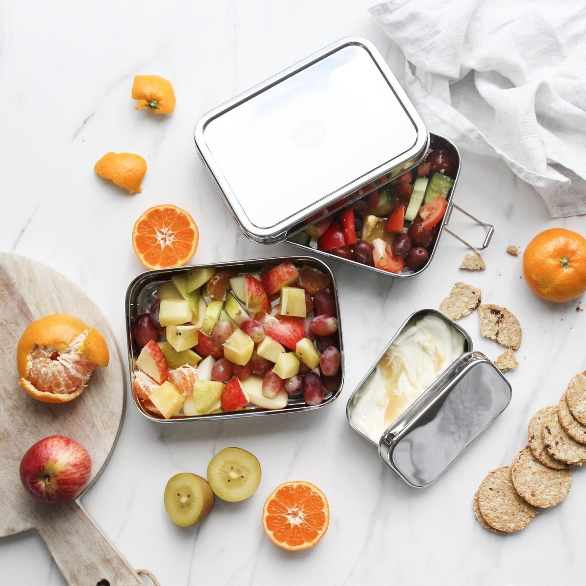 Ever ECO Stainless Steel XL Stackable Bento Box 2 Tier + Mini Container - Ever ECO - 3 - Baby & Kids - ThePharmacy