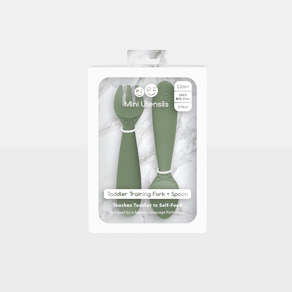 EZPZ Mini Utensils - Olive - EZPZ - 7 - Baby & Kids - ThePharmacy