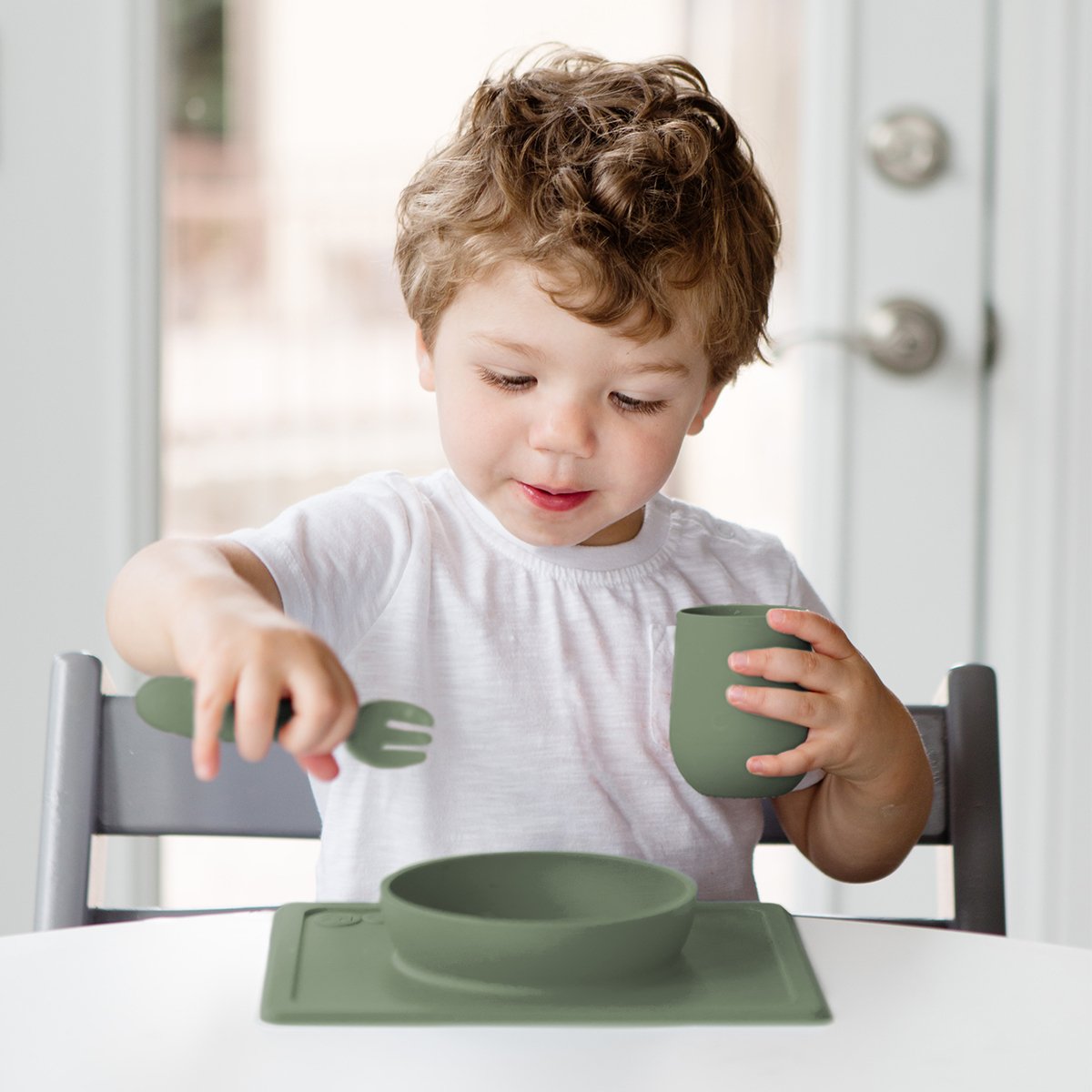 EZPZ Mini Utensils - Olive - EZPZ - 4 - Baby & Kids - ThePharmacy