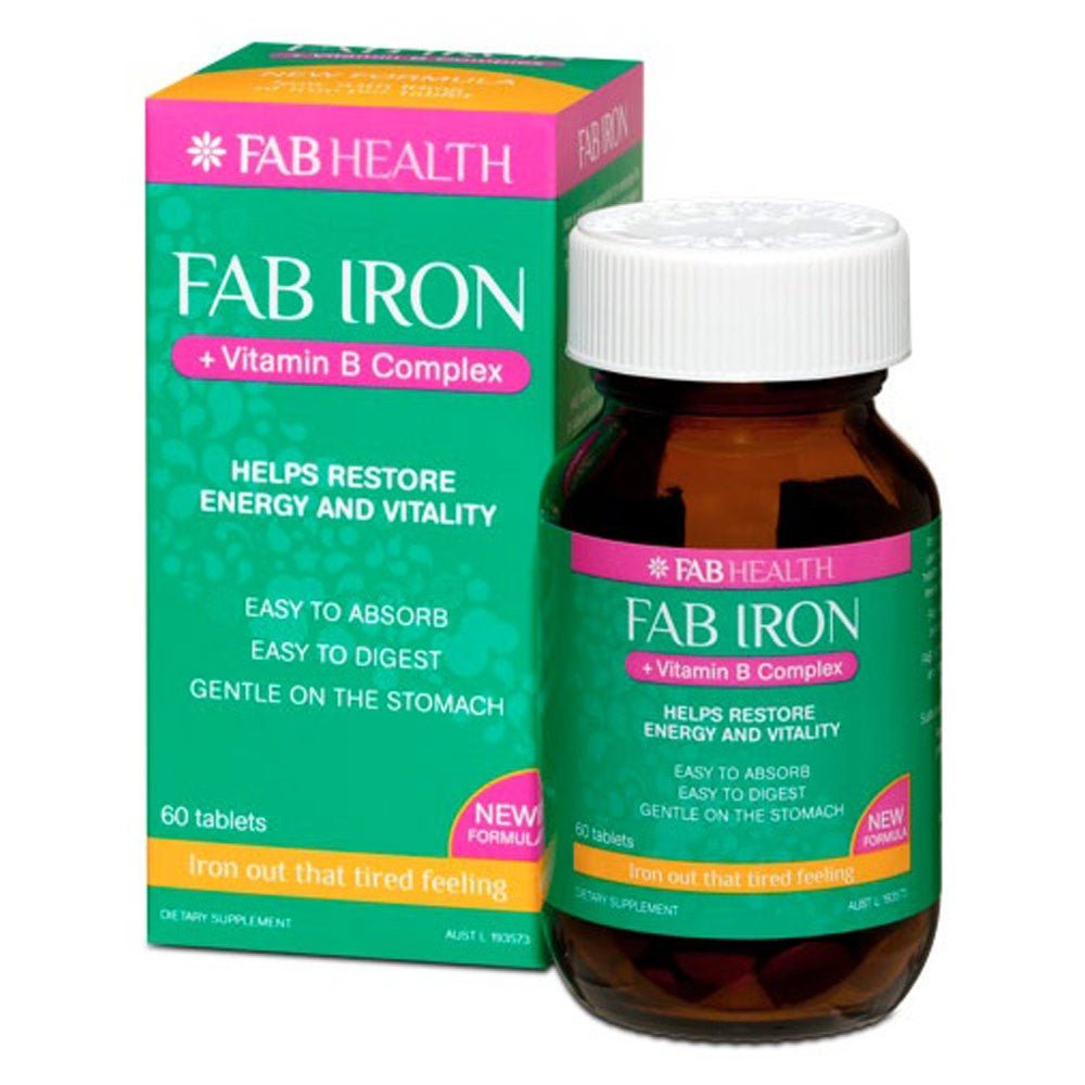 FAB IRON + Vitamin B Complex Tablets 60 - Fab - 1 - Vitamins - ThePharmacy