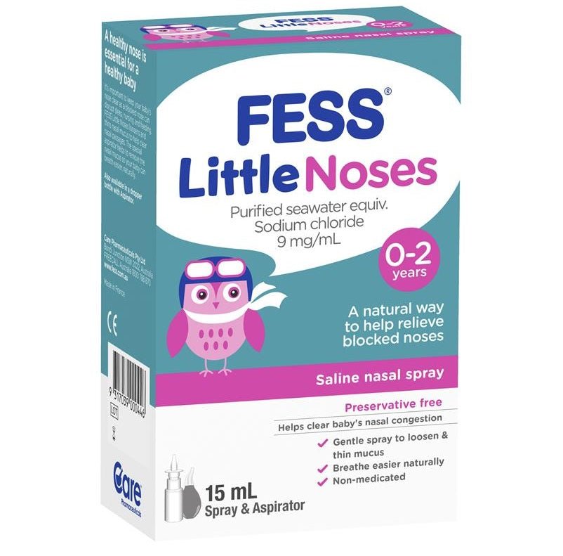 Fess Little Noses Saline Nose Spray + Aspirator 15mL - ThePharmacy