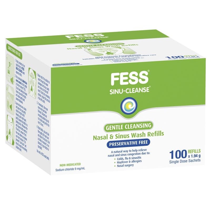 Fess Sinu Cleanse Gentle Nasal and Sinus Wash Sachets 100 Refills - Fess - 1 - Baby & Kids - ThePharmacy