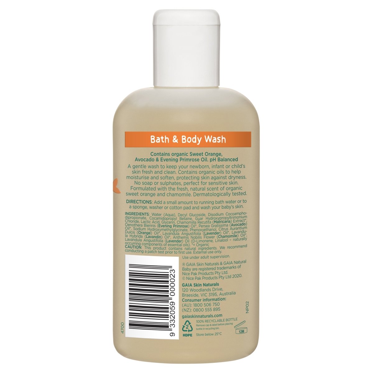 GAIA Natural Baby Bath & Body Wash - GAIA - 2 - Baby & Kids - ThePharmacy