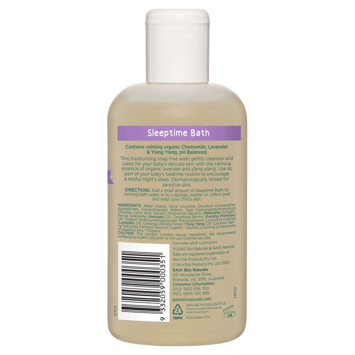GAIA Natural Sleeptime Bath Wash - GAIA - 2 - Baby & Kids - ThePharmacy
