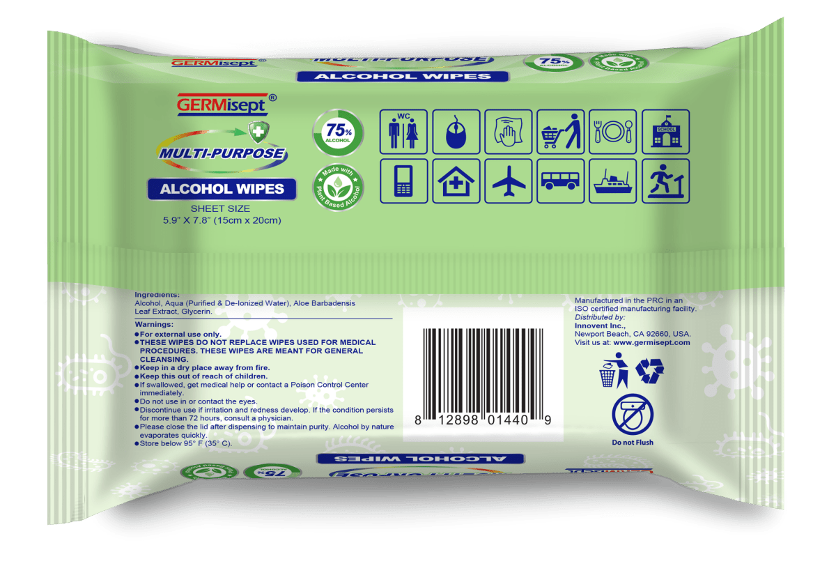 GERMIsept Multi - Purpose 75% Alcohol Wipes - 50 wipes - GERMIsept - 2 - Health - ThePharmacy