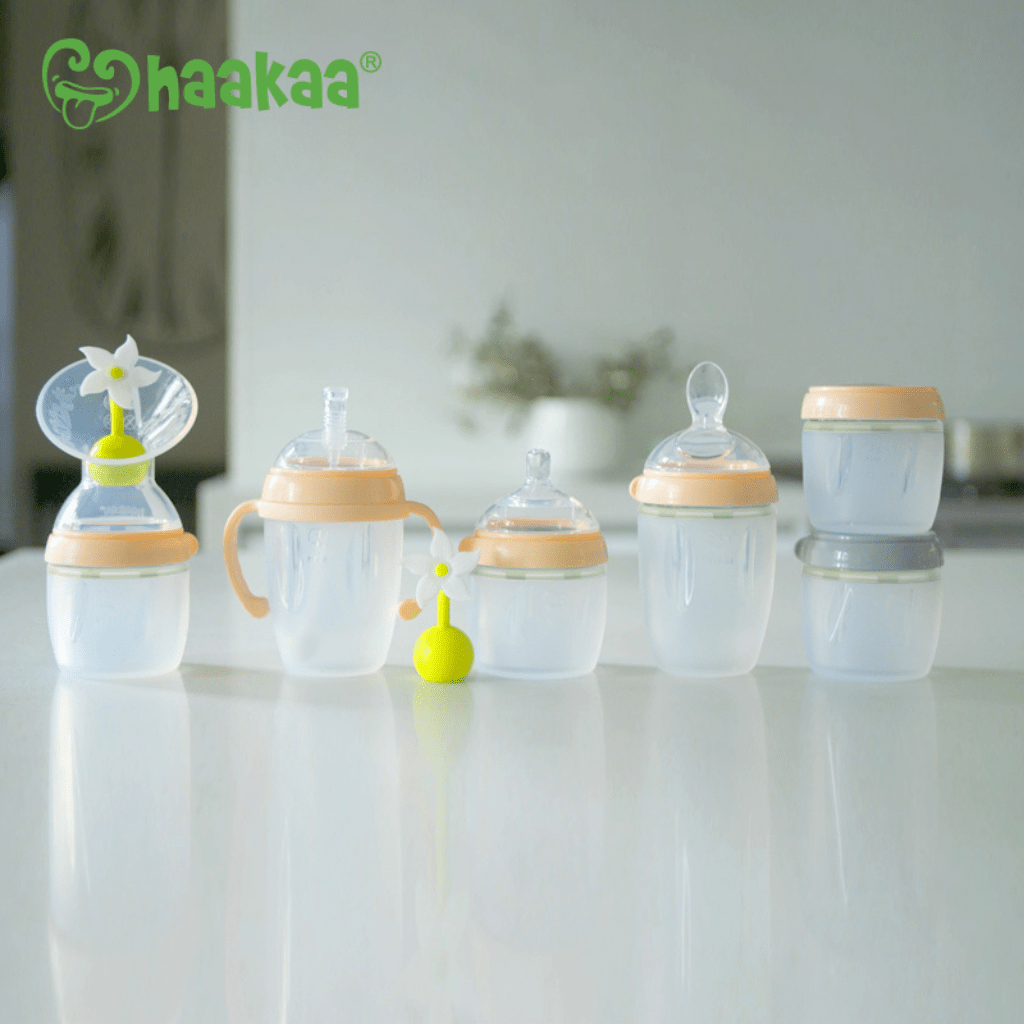 Haakaa Silicone Pump and Bottle Pack - Grey - ThePharmacy
