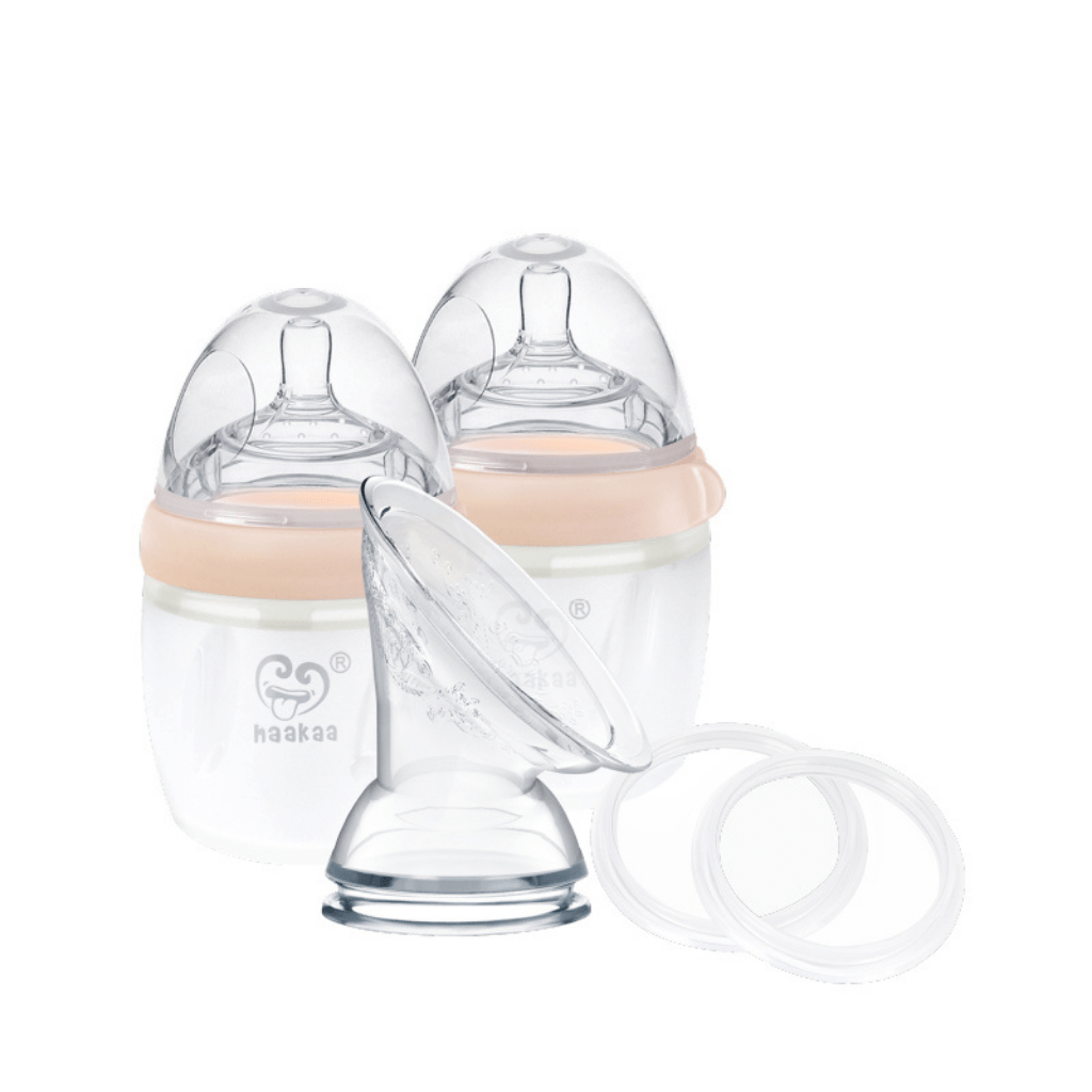 Haakaa Silicone Pump and Bottle Pack - Peach - Haakaa - 2 - Baby & Kids - ThePharmacy