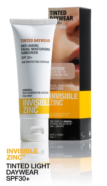 Invisible Zinc Anti Ageing Facial Moisturising Sunscreen SPF 30+ Tinted Medium 50g - Invisible Zinc - 1 - Beauty & Essentials - ThePharmacy