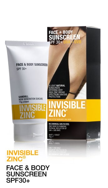 Invisible Zinc Face & Body Sunscreen SPF 30+ 75g Tube - ThePharmacy