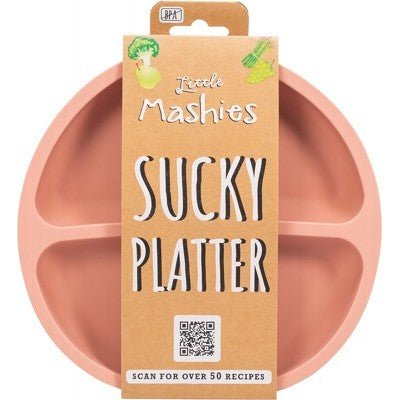 Little Mashies Sucky Platter Plate - Blush Pink - Little Mashies - 1 - Baby & Kids - ThePharmacy
