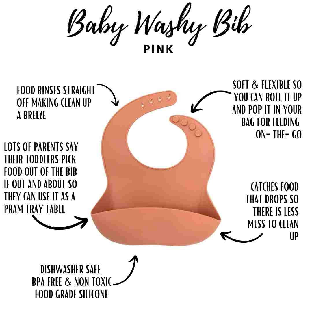 Little Mashies Washy Bib - Blush Pink - Little Mashies - 2 - Baby & Kids - ThePharmacy