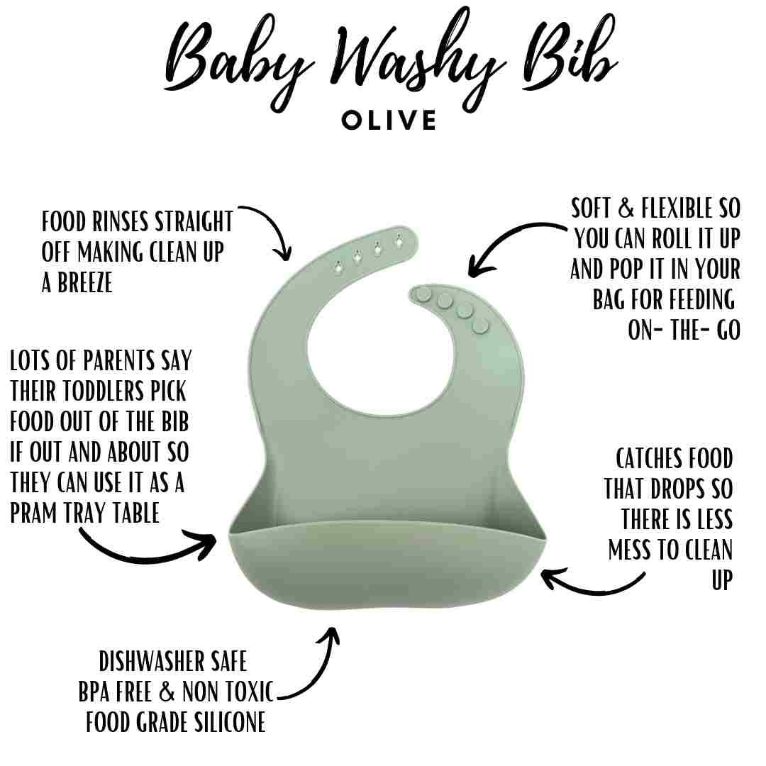 Little Mashies Washy Bib - Olive - Little Mashies - 3 - Baby & Kids - ThePharmacy