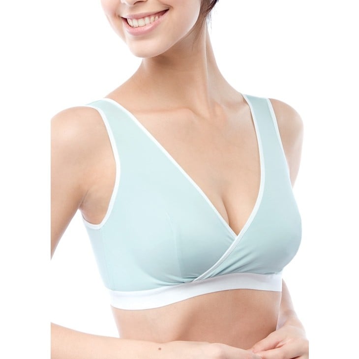 Mamaway Antibacterial Crossover Sleeping & Nursing Bra Blue - Medium - Mariedent - 1 - Baby & Kids - ThePharmacy