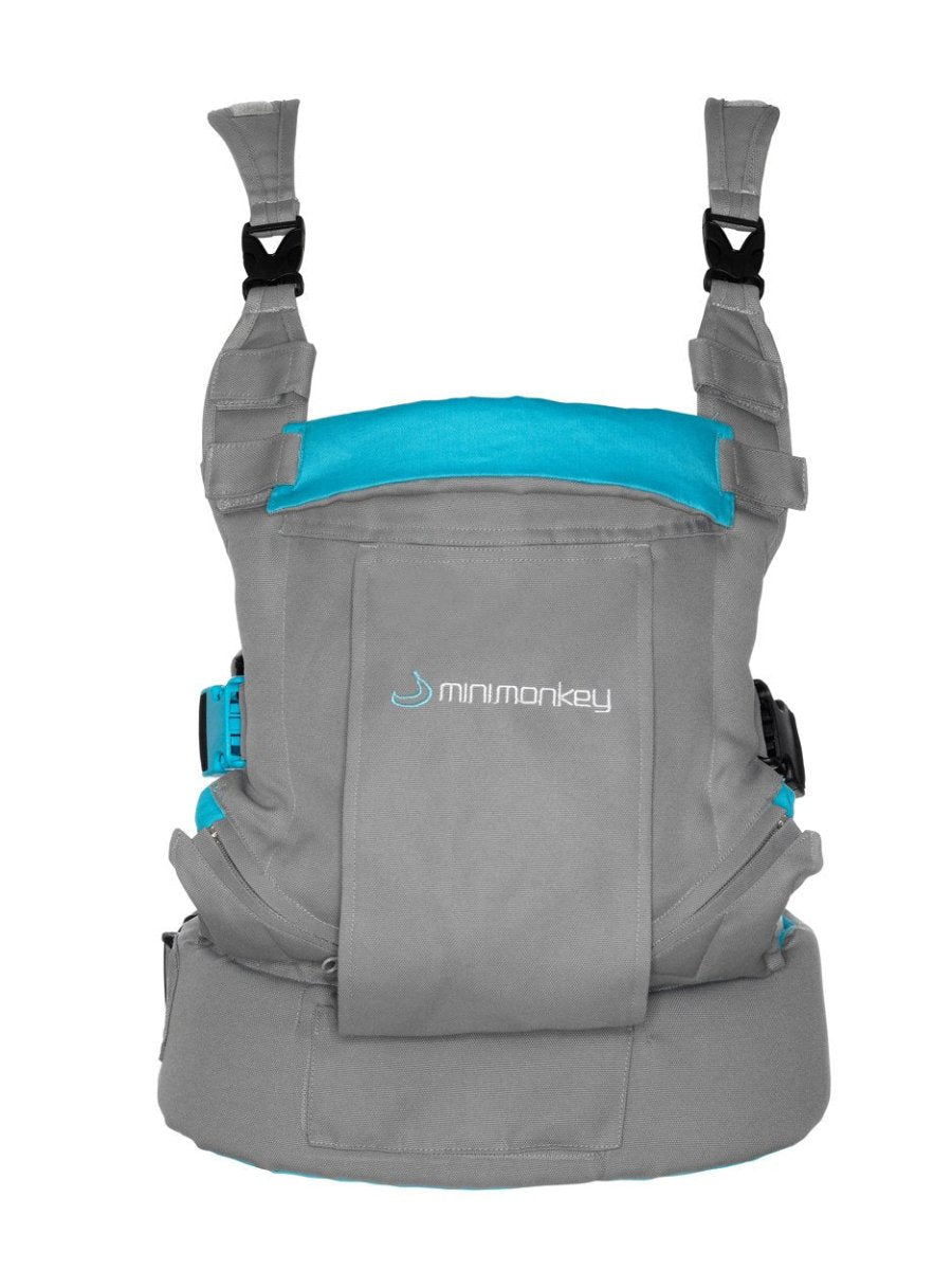 Minimonkey Dynamic Carrier - Light Grey with Turquoise - Minimonkey - 2 - Baby & Kids - ThePharmacy