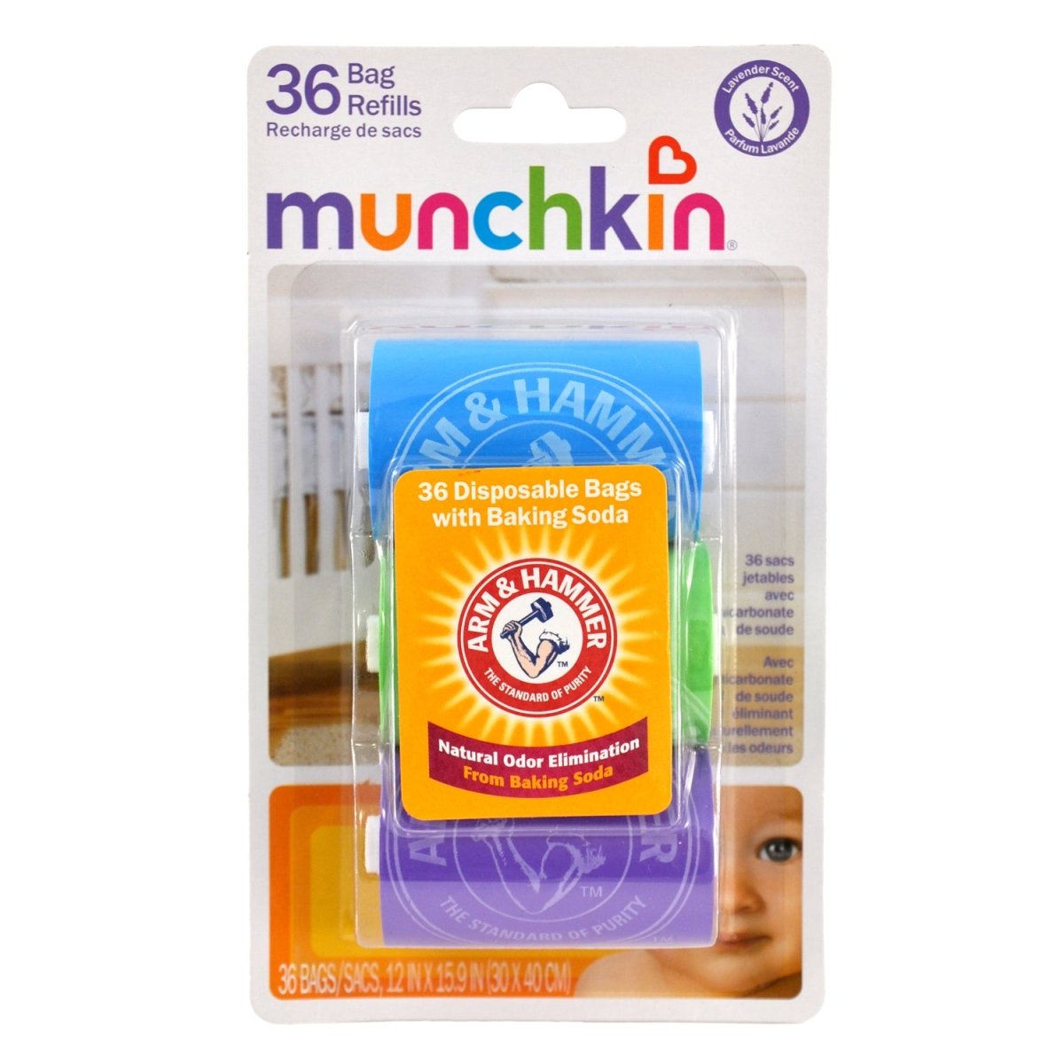 Munchkin Arm & Hammer Nappy Bag Refills (36 Bags) - Munchkin - 2 - Baby & Kids - ThePharmacy
