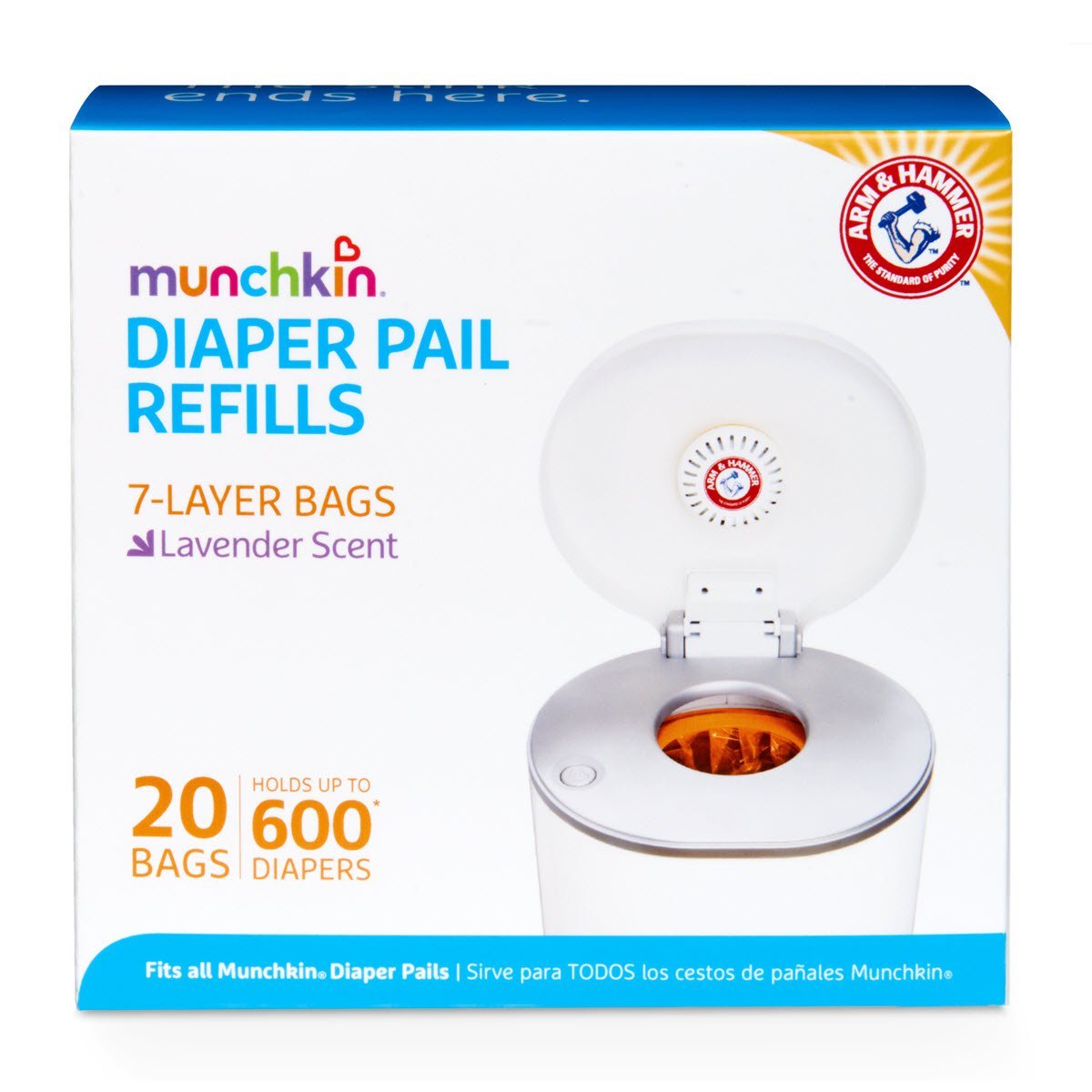 Munchkin Arm & Hammer Nappy Bin Bag Refills - 20 Pack - Munchkin - 1 - Super Sale - ThePharmacy