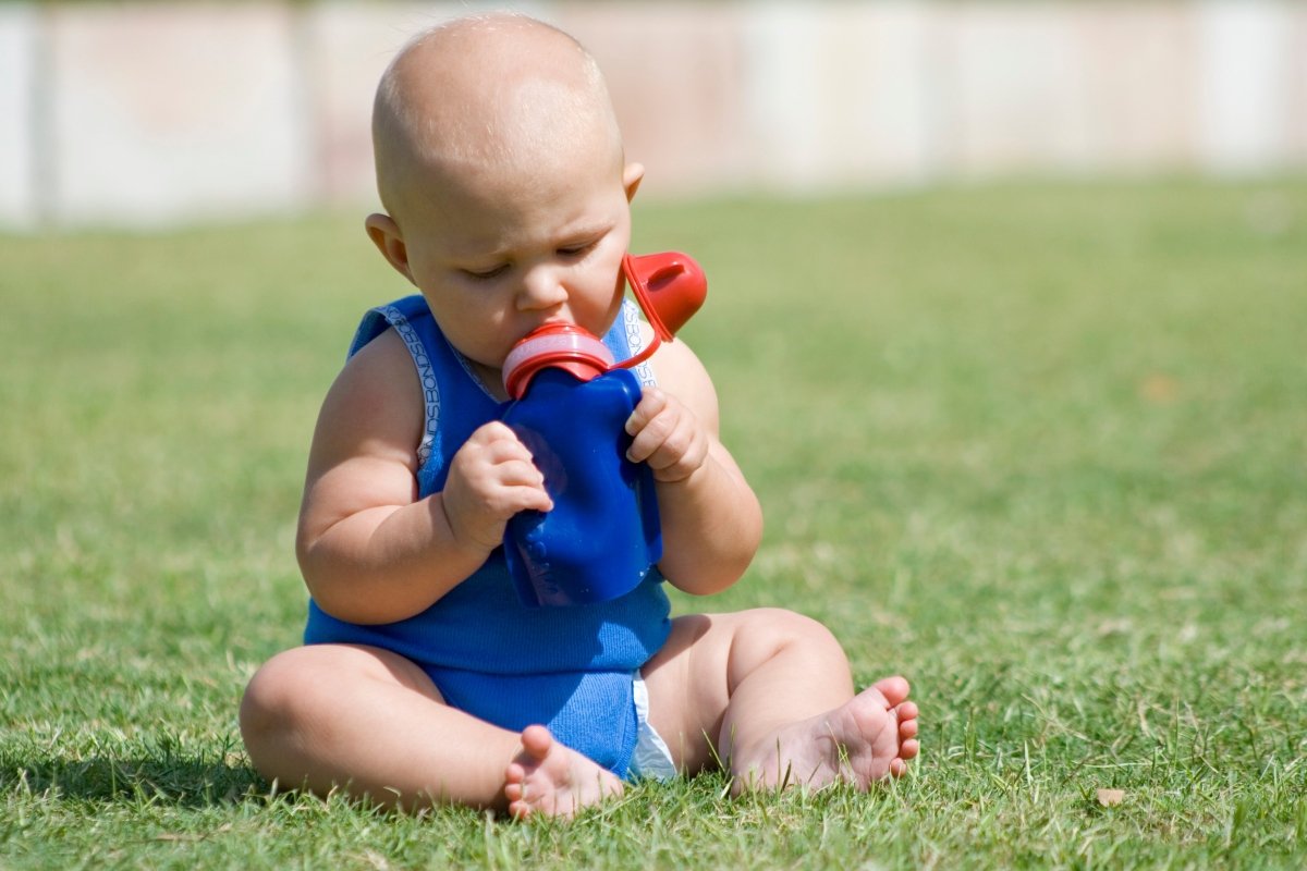 My Squeeze 170mL Reusable Food Pouch - Red Lid Blue Body - My Squeeze - 2 - Baby & Kids - ThePharmacy