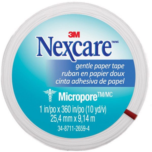 Nexcare Micropore Paper Tape White 25mm x 9.1m 12 Pack - Nexcare - 1 - Health - ThePharmacy