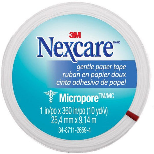 Nexcare Micropore Paper Tape White 25mm x 9.1m 12 Pack - Nexcare - 1 - Health - ThePharmacy