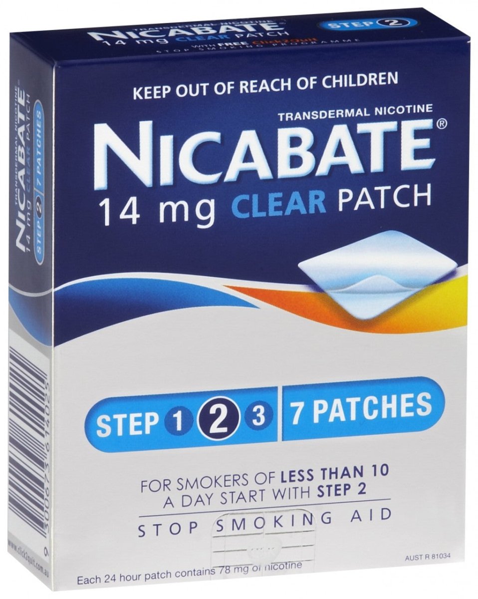 Nicabate CQ Clear Patch 14 mg 7 Pack - Nicabate - 1 - Health - ThePharmacy